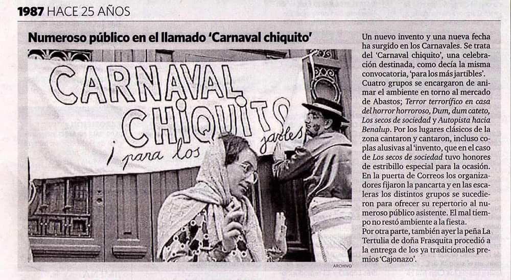 origen carnaval chiquito - codigo carnaval