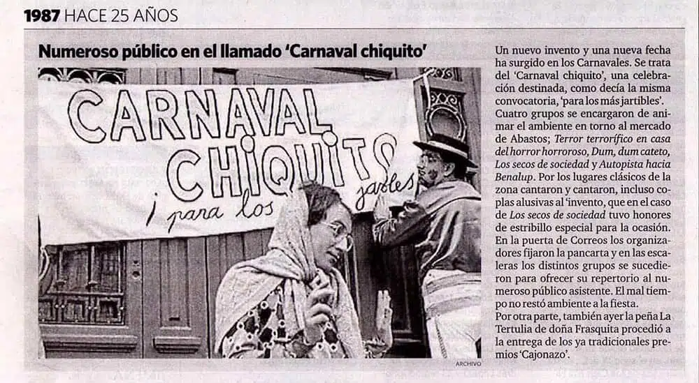 origen carnaval chiquito - codigo carnaval