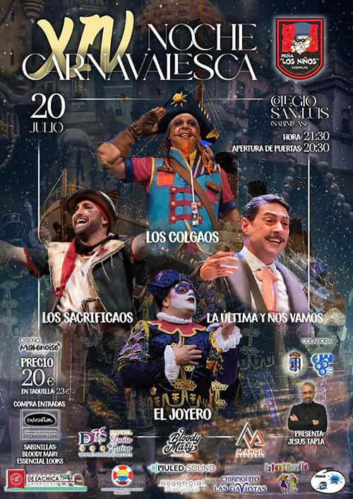 cartel noche carnavalesca sabinillas 2024